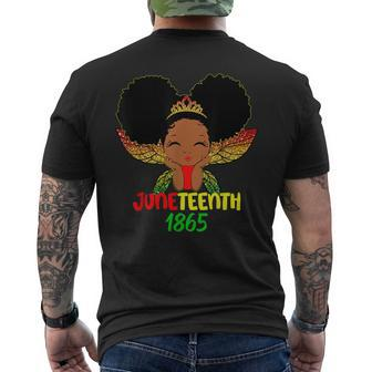 African Little Melanin Queen Junenth Girls Kids Toddler Mens Back Print T-shirt - Seseable