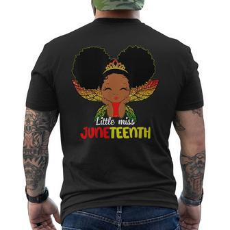 African Little Melanin Queen Junenth Girls Kids Toddler Mens Back Print T-shirt | Mazezy
