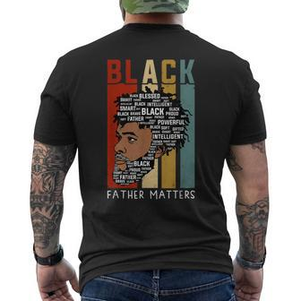 African Pride Black Dads Matter Mens Back Print T-shirt - Seseable