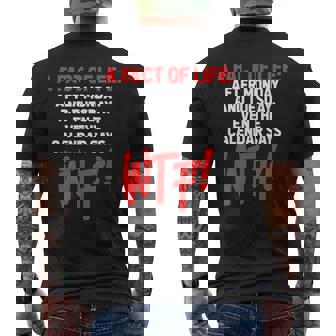 After Monday And Tuesday Even The Calendar Says Wtf Funny Mens Back Print T-shirt | Mazezy