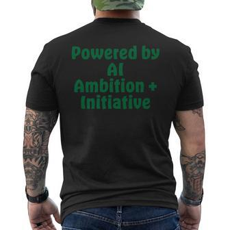 Ai Ambition Initiative Mens Back Print T-shirt | Mazezy