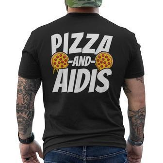 Aidi Dog For Pizza Lover Men's T-shirt Back Print | Mazezy