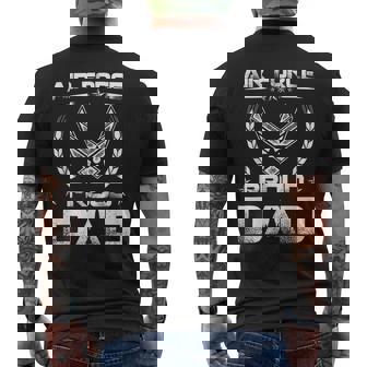 Air Force Family Proud Dad Us Air Force Stars Men's Back Print T-shirt | Mazezy