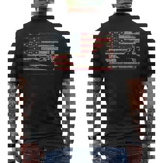 Airboat America Flag I Patriotic Airboat Captain Racing Gift Mens Back Print T-shirt | Mazezy