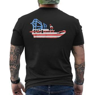 Airboat American Usa 4Th July Fanboat Swamp Air Boat Men's T-shirt Back Print | Mazezy CA