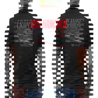Aircraft Carrier Uss Hancock Cv-19 Cva-19 Grandpa Dad Son Mens Back Print T-shirt - Thegiftio