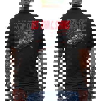 Aircraft Carrier Uss John C Stennis Cvn-74 Grandpa Dad Son Mens Back Print T-shirt - Thegiftio