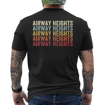 Airway Heights Washington Airway Heights Wa Retro Vintage Men's T-shirt Back Print | Mazezy
