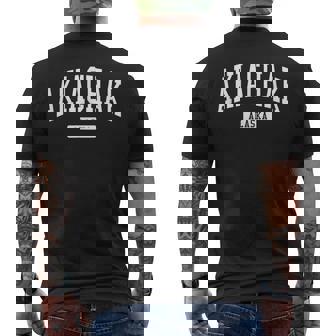 Akiachak Alaska Ak College University Sports Style Men's T-shirt Back Print | Mazezy