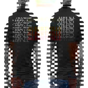 Albertville Alabama Albertville Al Retro Vintage Text Men's T-shirt Back Print | Mazezy