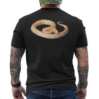 Albino Burmese Python T Golden Python Snake Men's T-shirt Back Print | Mazezy