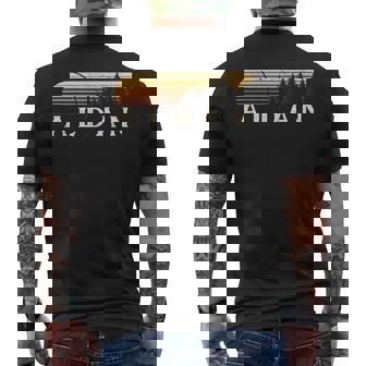 Aldan Pa Vintage Evergreen Sunset Eighties Retro Men's T-shirt Back Print | Mazezy