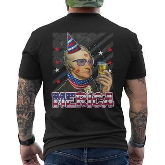 Alexander Hamilton 4Th July Merica American Flag Men Women Mens Back Print T-shirt | Mazezy