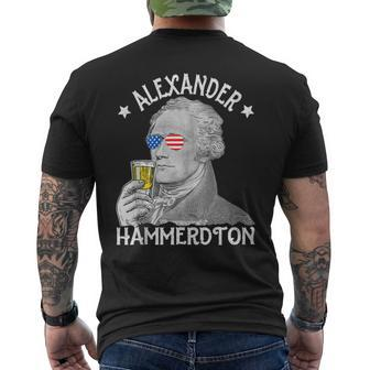 Alexander Hammerdton Funny 4Th Of July Drinking Hamilton Mens Back Print T-shirt | Mazezy AU