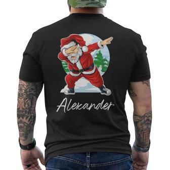 Alexander Name Gift Santa Alexander Mens Back Print T-shirt - Seseable