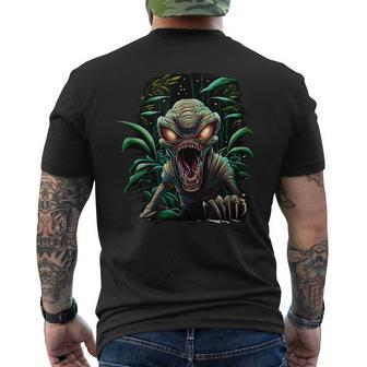 Alien Abduction - Funny Scary Alien Halloween Invasion Mens Back Print T-shirt | Mazezy