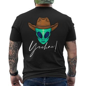 Alien Alien Alien Lover Alien Cowboy Alien Humor Men's T-shirt Back Print - Seseable