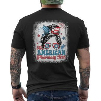 All American Pharmacy Tech Patriotic Usa Flag 4Th Of July Mens Back Print T-shirt | Mazezy DE