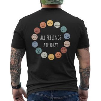 All Feelings Are Okay Mental Health Awareness Month Emotion Mens Back Print T-shirt - Monsterry DE