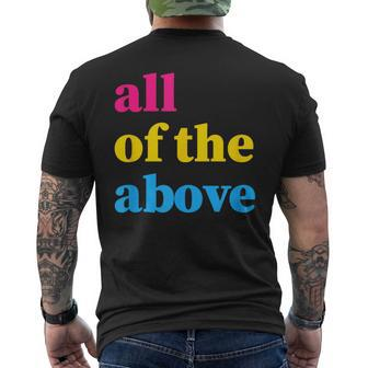 All Of The Above Pansexual Subtle Pan Pride Lgbtq Mens Back Print T-shirt | Mazezy