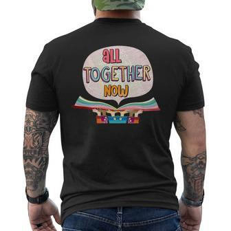 All Together Now Summer Reading Program 2023 Book Hands Reading Funny Designs Funny Gifts Mens Back Print T-shirt | Mazezy