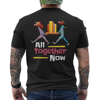 All Together Now Summer Reading Program 2023 Librarian Books Mens Back Print T-shirt - Thegiftio UK