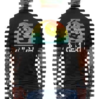 Allah Symbol Islam Muslim 5 Percent Star Nation Ramadan Men's Back Print T-shirt | Mazezy