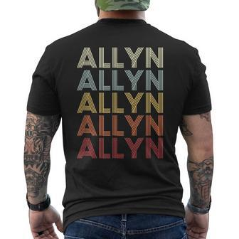 Allyn Washington Allyn Wa Retro Vintage Text Men's T-shirt Back Print | Mazezy