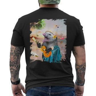 Aloha Hawaiian Possum Opossum Beach Funny Mens Back Print T-shirt | Mazezy
