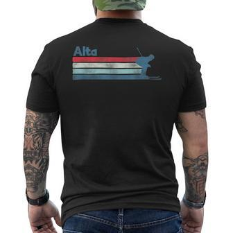 Alta Utah Retro Ski Men's T-shirt Back Print | Mazezy CA