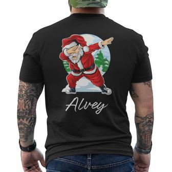 Alvey Name Gift Santa Alvey Mens Back Print T-shirt - Seseable