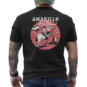 Amarillo By Morning Country Music Western Mens Back Print T-shirt - Monsterry DE