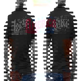 America The Beautiful Retro Vintage American 4Th Of July Men's Back Print T-shirt | Mazezy
