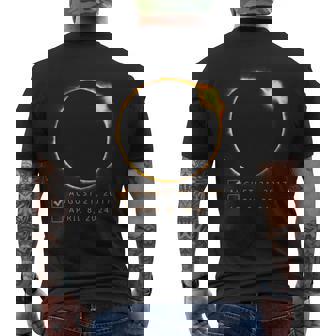 America Eclipse Checklist 40824 Total Solar Eclipse 2024 Mens Back Print T-shirt | Mazezy