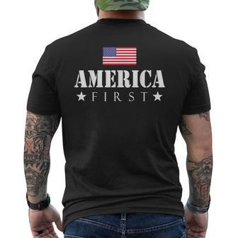 America First Trump 2024 America First 4Th July Day Mens Back Print T-shirt - Thegiftio UK