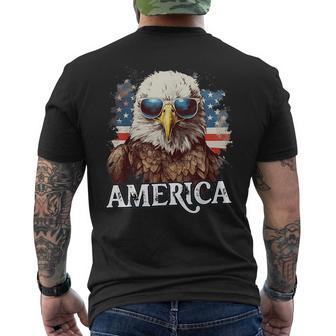 America Patriotic Eagle 4Th Of July American Flag Mens Back Print T-shirt | Mazezy AU