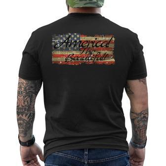 America The Beautiful Mens Back Print T-shirt | Mazezy UK