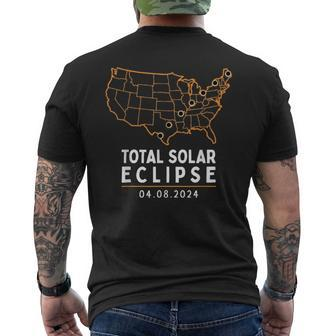 America Totality Total Solar Eclipse April 8 2024 Usa Map Usa Funny Gifts Mens Back Print T-shirt | Mazezy DE