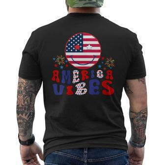 America Vibes Usa Flag 4Th Of July 2023 Independence Gifts Mens Back Print T-shirt | Mazezy