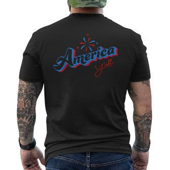 America Yall 4Th Of July Usa Patriotic American Men Women Mens Back Print T-shirt | Mazezy