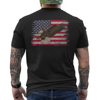 American Bald Eagle 4Th Of July Us Flag Patriotic Boys Men Patriotic Funny Gifts Mens Back Print T-shirt | Mazezy