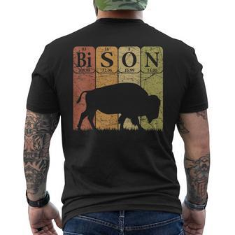 American Bison Periodic Table Elements Buffalo Retro Mens Back Print T-shirt | Mazezy AU