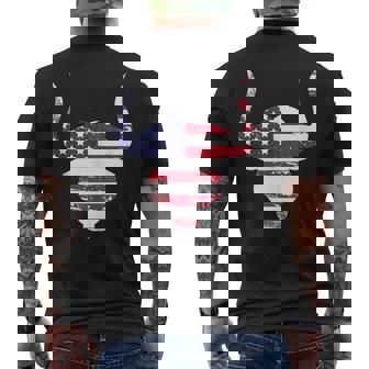American Bull Sr Distressed Texas Usa Men's T-shirt Back Print | Mazezy