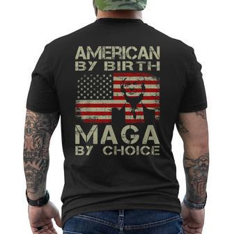 American By Birth Maga By Choice Pro Trump 2024 Us Flag Mens Back Print T-shirt - Monsterry CA