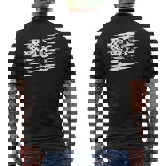 American Flag Billiards Apparel - Billiards Mens Back Print T-shirt | Mazezy