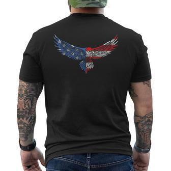 American Flag Eagle Mullet Patriotic For Men Mens Back Print T-shirt | Mazezy