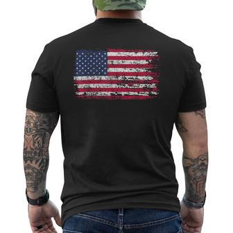 American Flag Retro Usa Patriotic 4Th Of July Men Women  Mens Back Print T-shirt