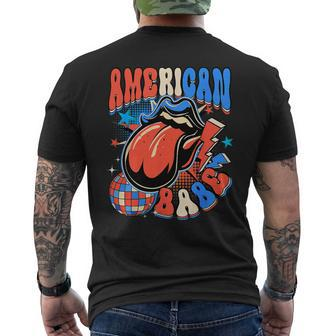 American Girls Babe Lip Patriotic 4Th Of July Independence Mens Back Print T-shirt - Monsterry