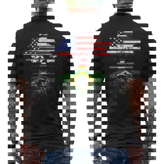 American Grown Brazilian Roots Gay Heart Lgbt Pride Mens Back Print T-shirt | Mazezy