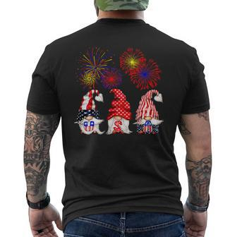 American Patriotic Gnomes Usa Independence Day 4Th Of July 2 Mens Back Print T-shirt - Monsterry CA